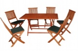 Concord 7 Piece Folding Garden Furniture Set FSWSET4 DS